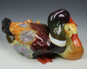 Large 15" Herend Figurine "Two Ducks"