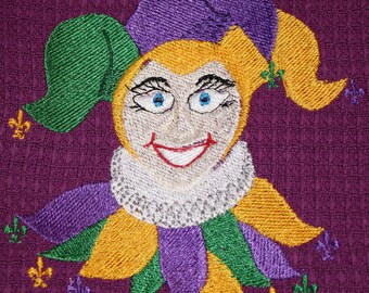 Jester machine embroidery design