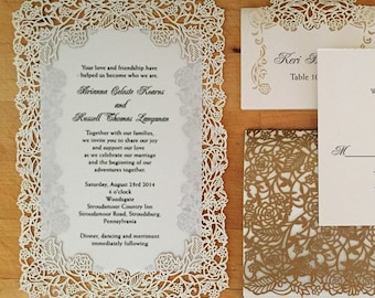 Laser cut layered invitations