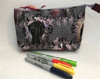 Disney Villains Zipper Pouch 9" x 5" x 2.5"