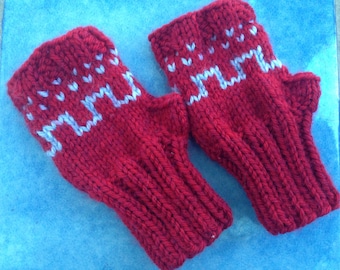 Mittens child without Fingers Fair Isle