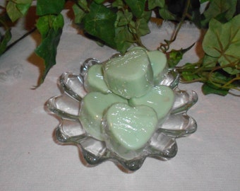 Eight, Scented Heart Shaped Wax Candle Tart Melts, Soy, You Choose the Color and Fragrance