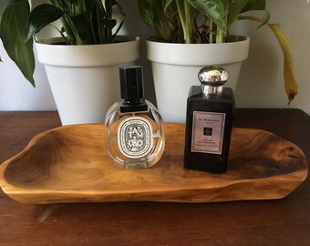vintage asymmetrical decorative wooden tray