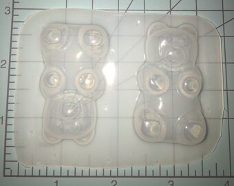 2 Kawaii Big Gummy Bears - Plastic Resin Mold