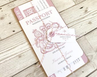 Passport And Boarding Pass Wedding Invitations 10