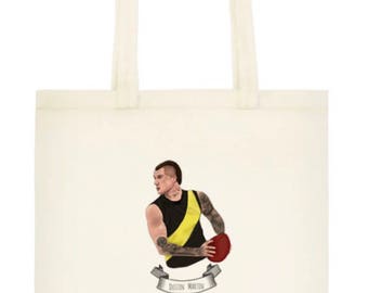 Dustin Martin illustrated 100% Cotton Eco Tote Bag