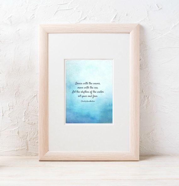 Beach Prints - Ocean Print Art - Beach Lover Gift - Boho Decor - Wall Art - Dance with the Waves Move with the Sea - Christy Ann Martine