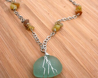 Brilliant Seafoam Blue Necklace