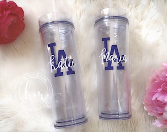 Personalized LA Dodgers Slim Tumbler
