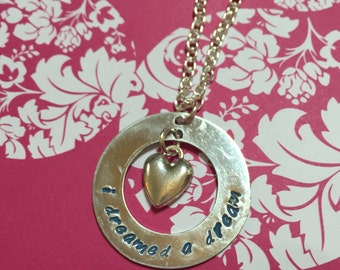 I Dreamed A Dream Fantine Les Miserables necklace