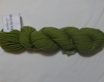 1 Skein Reynolds Soft Sea Worsted 100% Wool - Made in USA - 77 Yards Sage Green, Wool Yarn, Destash, Yarn Destash