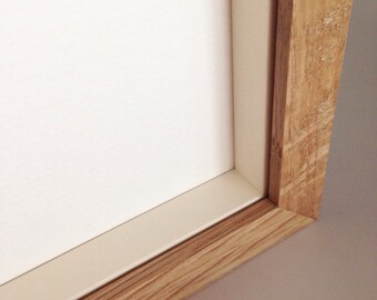 Natural Oak/Ash Wood Box Frame All Standard Sizes from A3 to A1 + Square with Gallery Acrylic