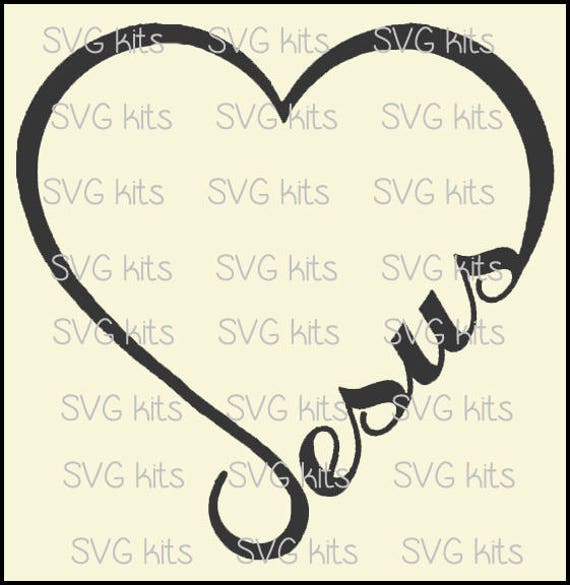 Download Jesus Heart SVG Commercial Use digital file for T shirts wood