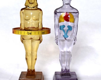 6.5" tall Medical Model Figurines - 1958 - Merck - Diuril - with one original box
