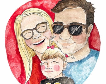 Custom Illustrated Portraits 9x12