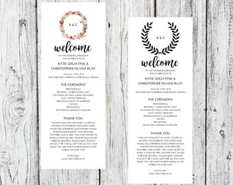 Layered Pocket Wedding Program Template Layered wedding program template