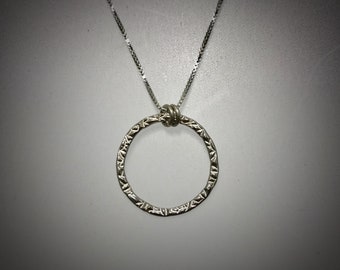 Sterling Large Circle Necklace