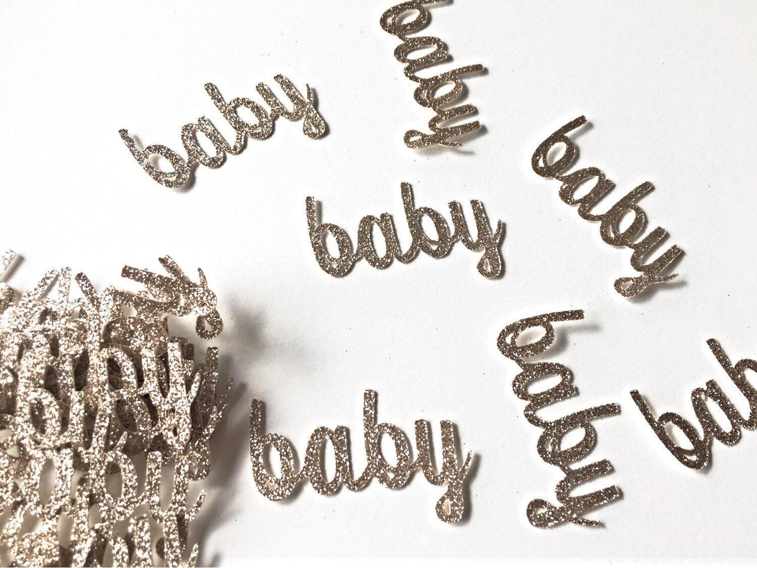 Baby confetti. Gold glitter baby confetti. Baby shower