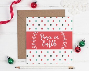 Peace on Earth Christmas Card - Christmas Card Sets - Christian card - Christian Gifts UK