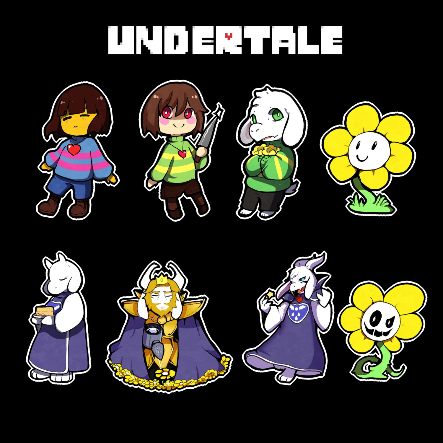 Undertale stickers set