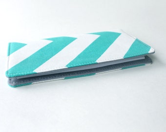 Teal Chevron Checkbook Cover