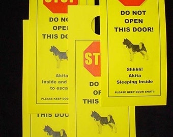 Akita Signs are the Friendlier Alternative to Beware of Dog