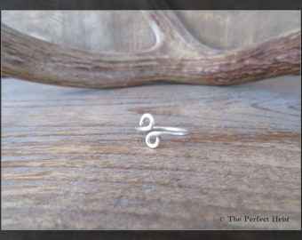 Ring, Silver, Wire, Size 7, Simple