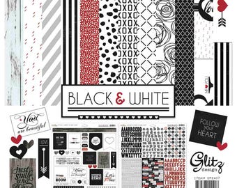 Glitz Design Black& White 12x12 Paper Collection Pack