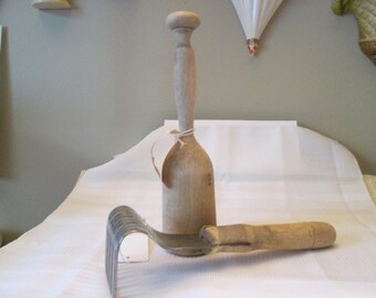 Antique/Vintage Potato Masher, Rapid Potato Masher Beater, Pestle, Privitive Kitchen Utensils