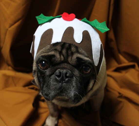 The Christmas Pudding Hat Felt Icing/Custard Holly and