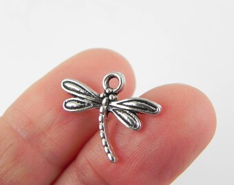 20 Dragonfly Charms - 15mm x 18mm