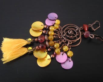 Sunny Earrings: yellow tassels