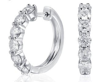 Diamond Hoop Earrings