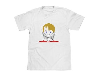 Home Alone T-Shirt, Color on White Crew ,Kevin McCallister,Macauley Culkin,90s Christmas Movie,Mens Christmas Gift,Boyfriend Christmas Gift