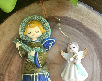 Pair of Vintage Angels / Vintage Christmas / Vintage Ornaments