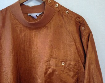 1990s copper pullover blouse by LAURA AND JANE size 16