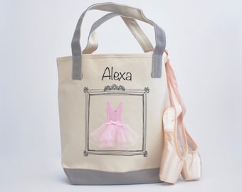 Medium Ballerina Tote, Tutu Ballet Bag, Flower Girl Gifts, Personalized Gifts, Tutu Bag, Ballet Bag, Dance Bag, Personalized Girls Dance Bag
