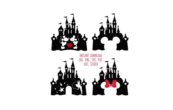 Free Free 252 Disney Castle With Minnie Head Svg SVG PNG EPS DXF File