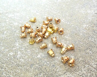 50 buttons earrings gold plated - 0.4 cm x 0.5 cm