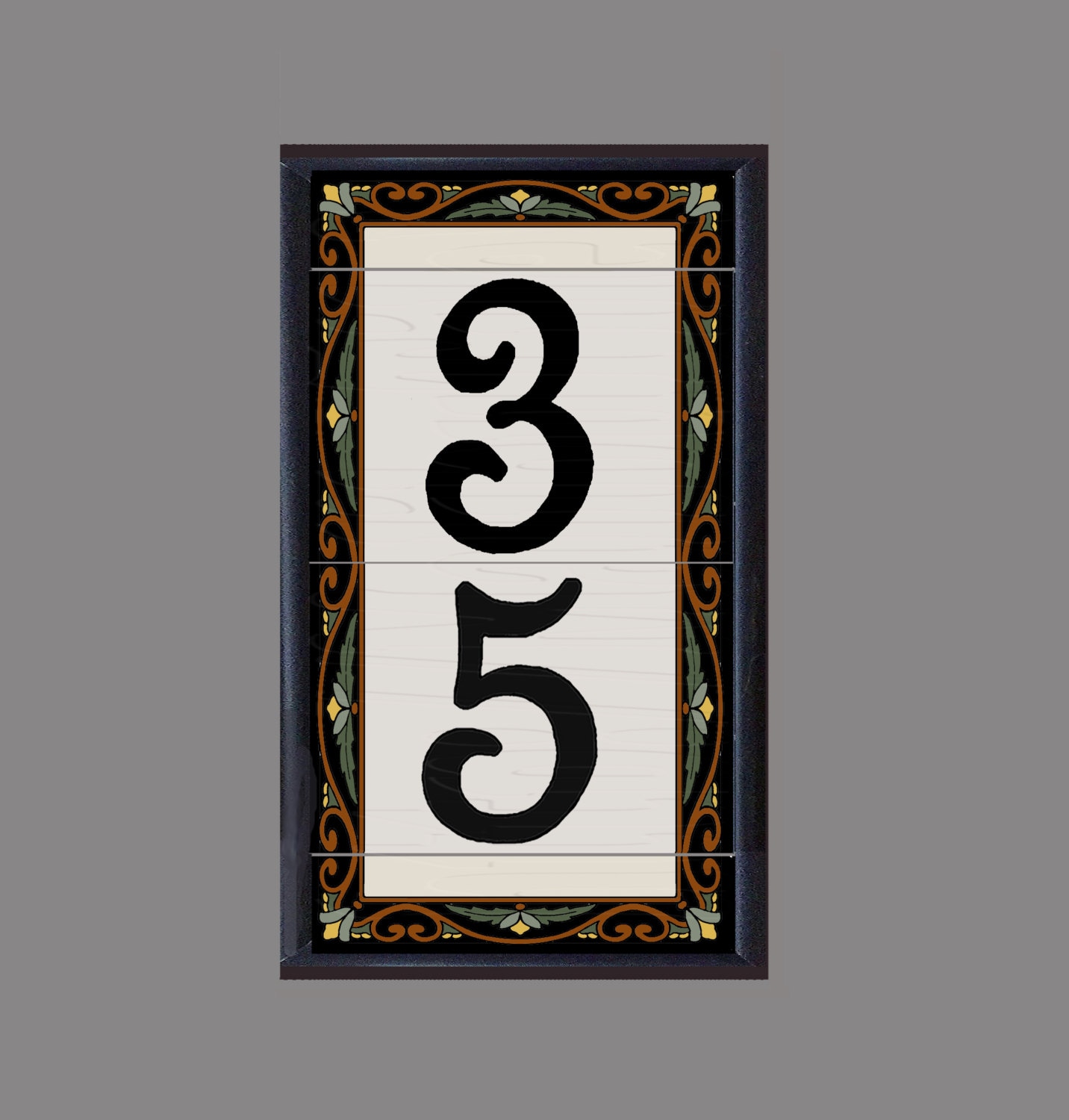 House Number Address Tiles Las Flores design