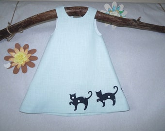 Cute linen pinafore dress