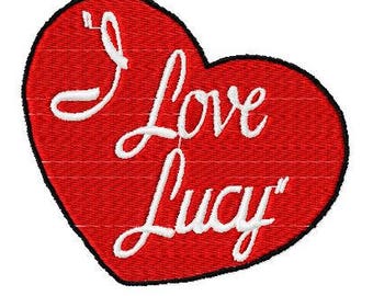 I love Lucy Embroidery Design, Instant Download, Fits 4x4 Hoop, PES format and more