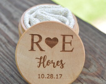 Ring Keepsake Box for Wedding Ceremony - Personalized - Ring Bearer Pillow Alternative