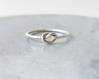 Sterling Silver Ring - Knot ring - Stackable Ring - Statement ring - Handmade