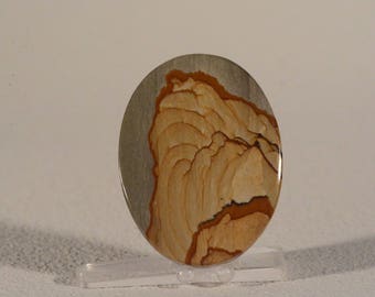 Cripple Creek Picture Jasper Cabochon. Handcrafted USA. Natural Gemstone.