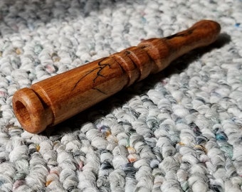 Wooden chillum pipe for smokers made from spalted maple