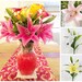 10 Blooms with 2 Buds Each Stem, Real Touch Artificial Flower Lily for Wedding, Party or Home Decoration - Pink, White or Yellow Color