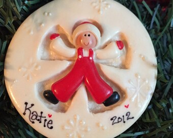Personalized Snowangel Christmas Ornament/Snowangel/ Snowfall/snow/first snow