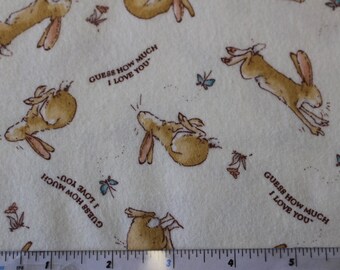 Guess How Much I Love You in 100% Bruched Cotton Flannel Y2322 Patchwork Quilting