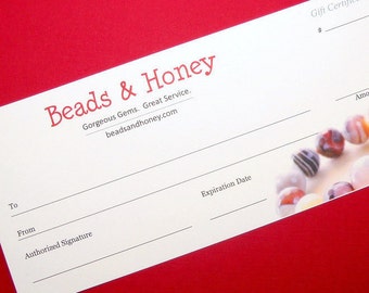 Gift Certificate (Paper or Electronic Gift Card) - Give the Gift of Beads from Beads and Honey - Free Shipping - ID 654